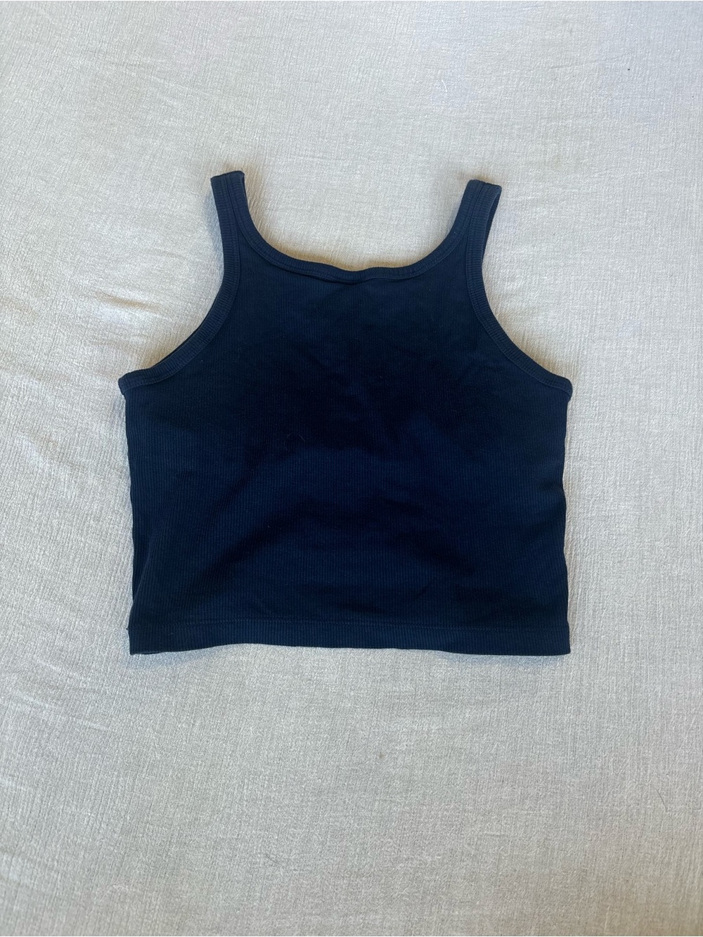 PINK Victoria's Secret Navy Ribbed Scoop Tank